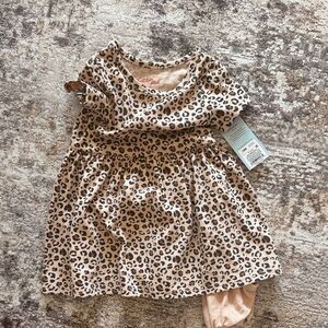 Carter's Leopard Print Dress - Tan and Black